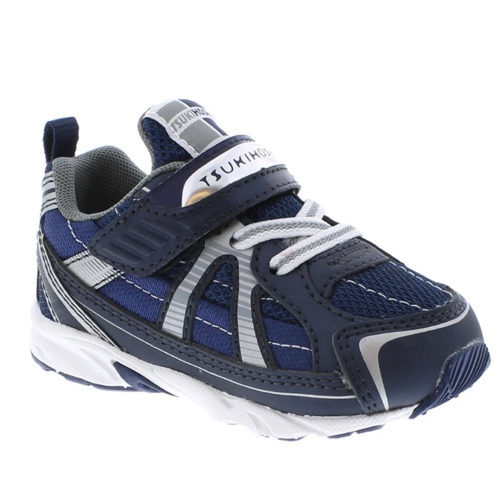 Tsukihoshi Storm Navy Silver First Walker Baby Sneakers Size 4 / 4.5